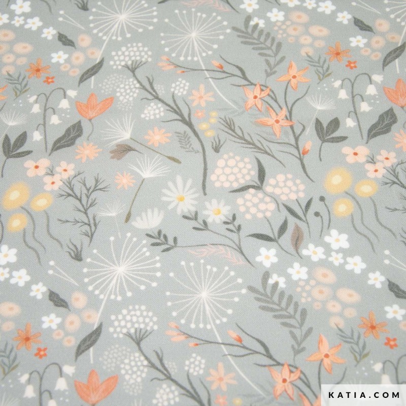 Tela Ecoviscose Swan Dance Flowers A/W E35