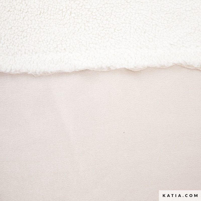 Sherpa Bonded Suede Cream 2215-1
