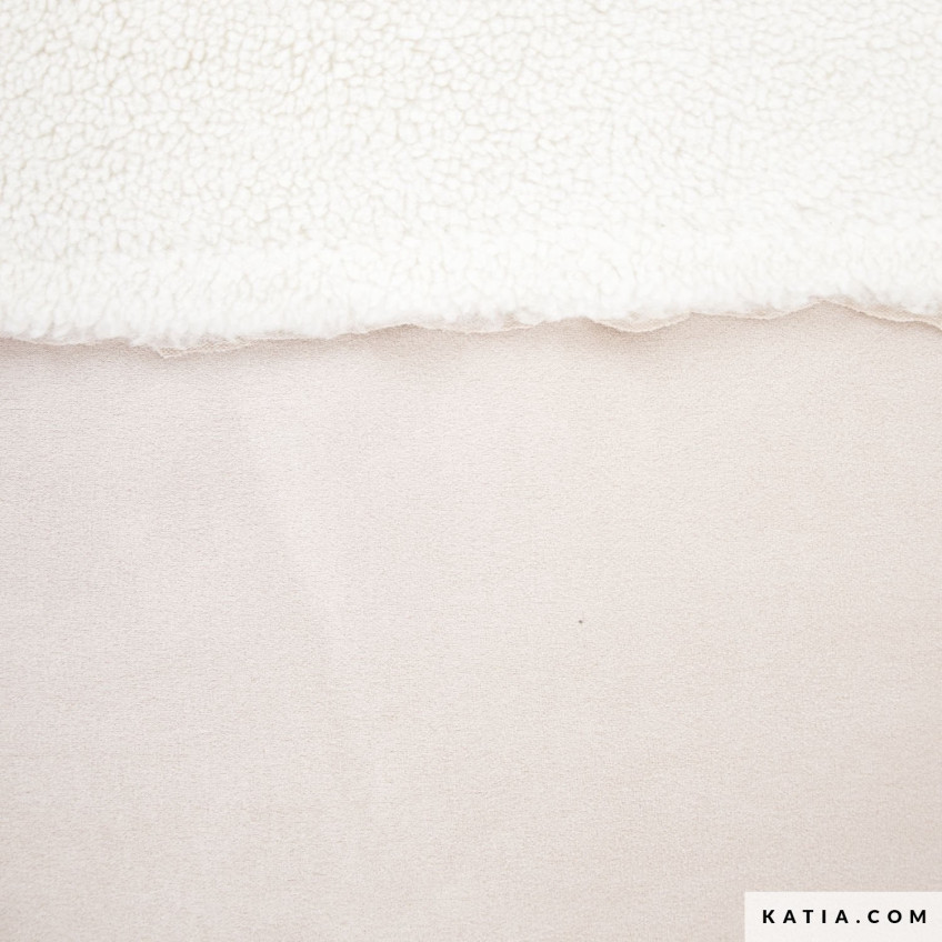 Sherpa Bonded Suede Cream 2215-1