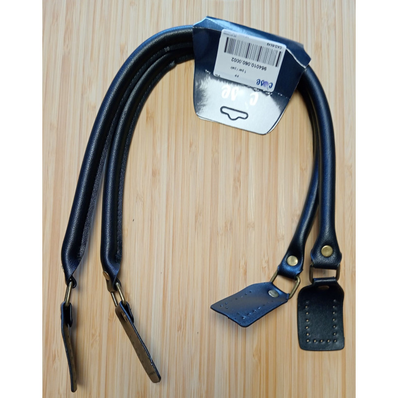 Asas de bolso Negro remate en metal