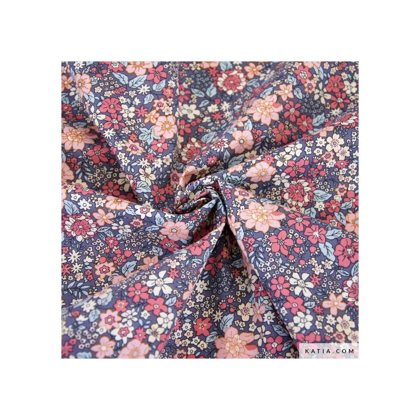 Tela Poplin Light Print Pink Orchid  A/W 2104-6