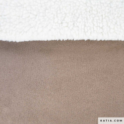 Tela Sherpa Bonded Suede Coffee 2215-2