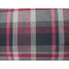 Tela Viella Tartan gris oscuros y rojo