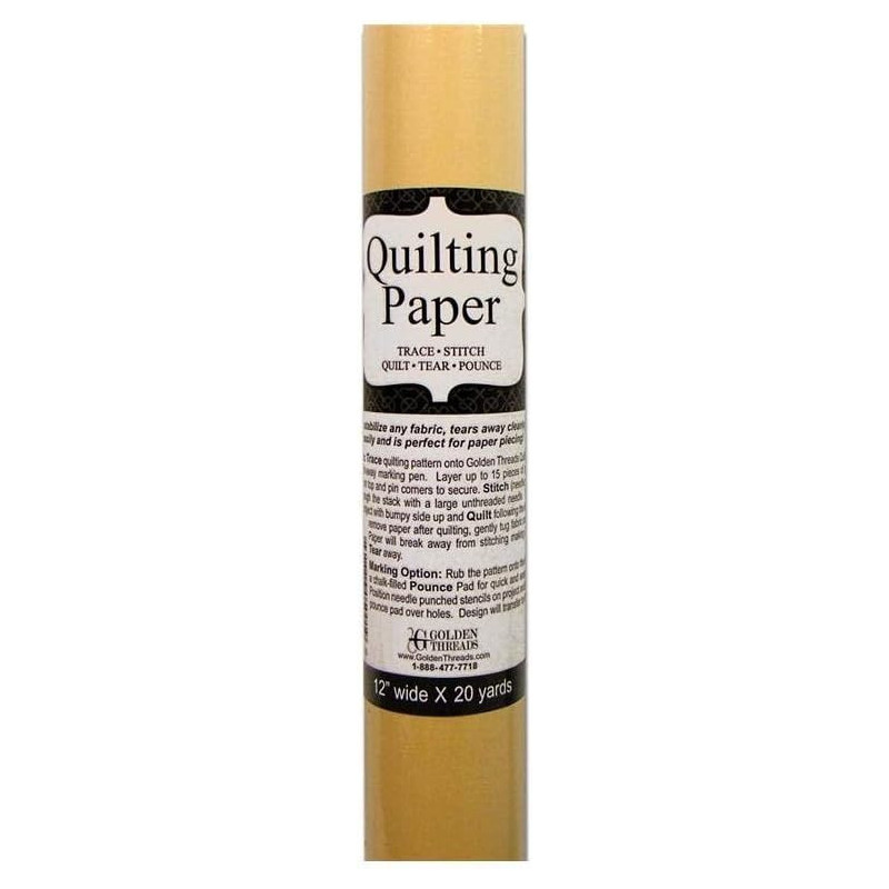 Papel para acolchado Golden Threads 12 "