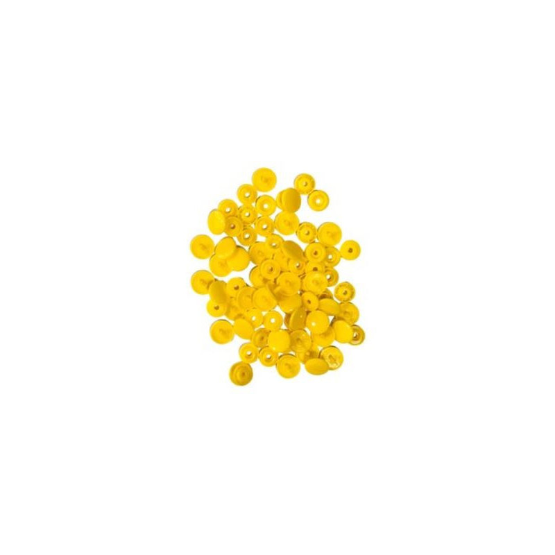 Broche Presion Amarillo Plastico
