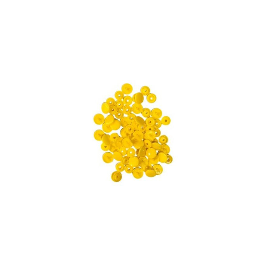 Broche Presion Amarillo Plastico