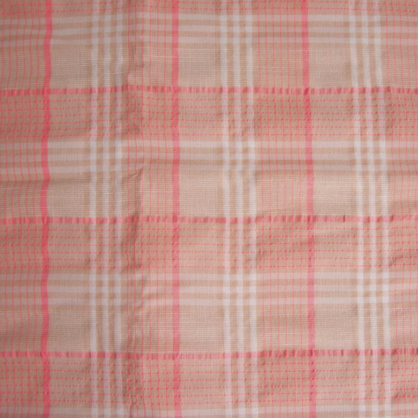 Tela Katia Fluor Madras Fuchsia-Salmon 2018-1