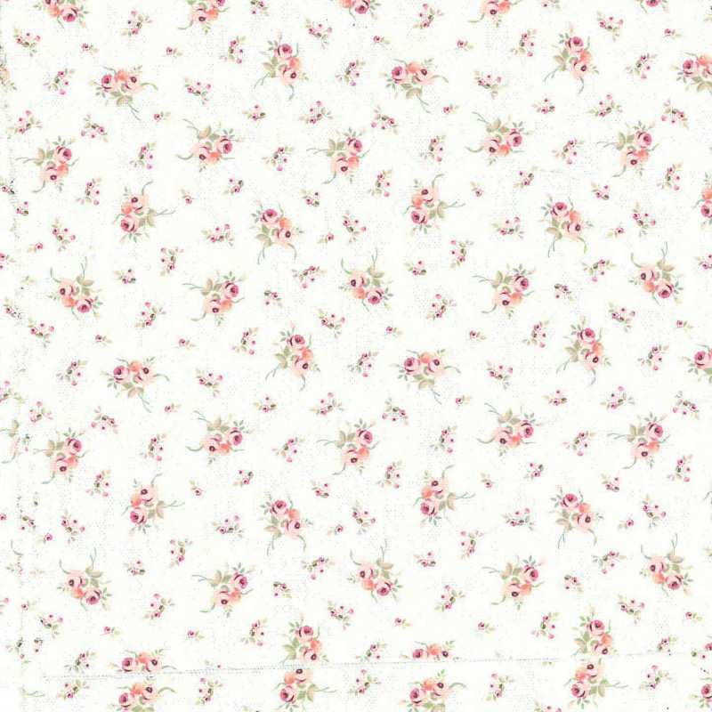 Tela Loneta Rosas pequeñas GR58913,4 de 140 cm